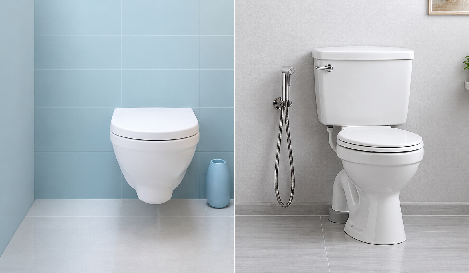 Wall hung vs Floor mounted toilets
